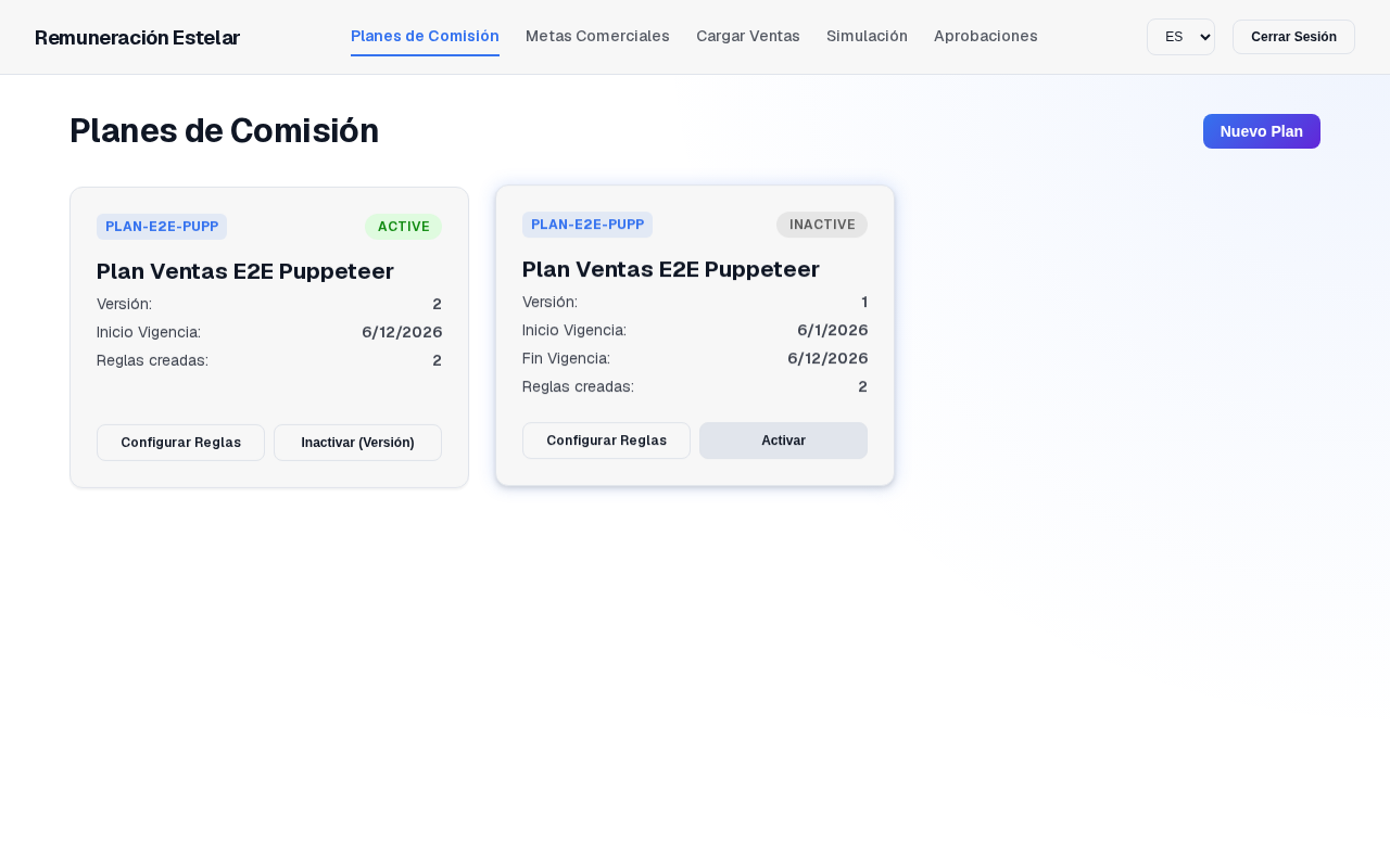 Plan Versioned